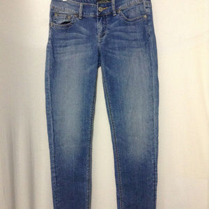 Seven Skinny Distressed Blue Jeans